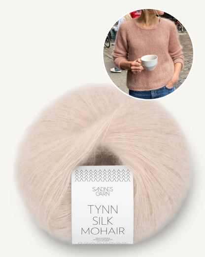Chemisier Kumulus Col rond | doux et léger en Tynn Silk Mohair de Sandnes Garn
