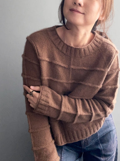 Pull Linescape | Lignes basiques en cachemire classique de Cardiff