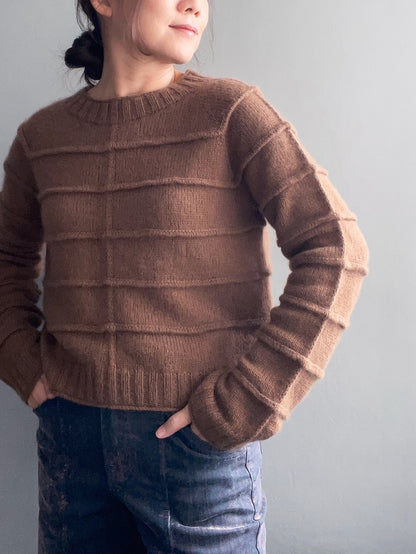 Pull Linescape | Lignes basiques en cachemire classique de Cardiff