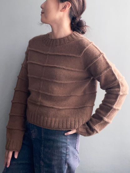 Pull Linescape | Lignes basiques en cachemire classique de Cardiff