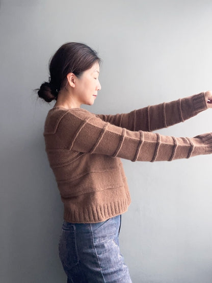 Pull Linescape | Lignes basiques en cachemire classique de Cardiff