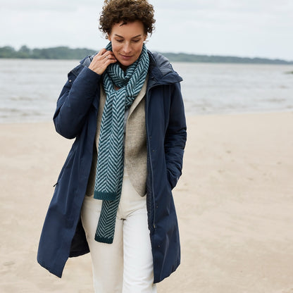 Linewalk-sjaal | visgraatpatroon van Lovely Merino Treat van Rosy Green Wool