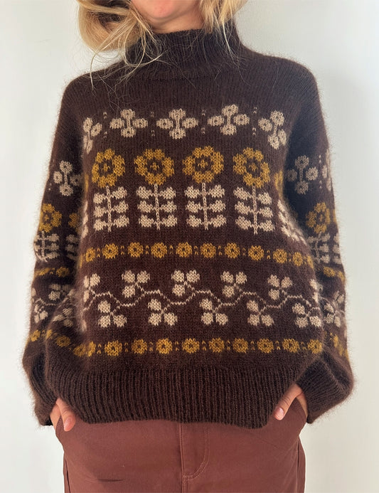 Mona-tröja | Flowerpower av Tynn Peer Gynt och Tynn Silk Mohair från Sandnes Garn