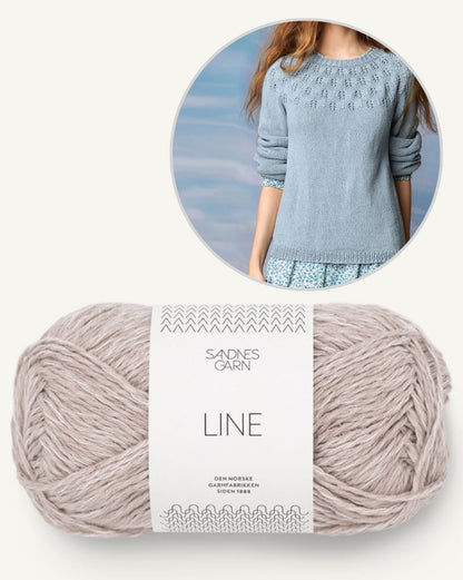 Snowdrop Sweater | lightweight summer sweater made from Line by Sandnes Garn