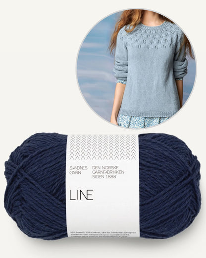 Snowdrop Sweater | lightweight summer sweater made from Line by Sandnes Garn