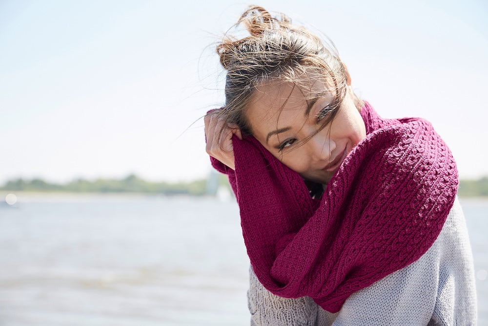 Schlauchschal Toco | feines Muster aus Lovely Merino Treat von Rosy Green Wool
