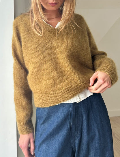 Vega V-Neck | zarter Mohair Pullover aus Tynn Silk Mohair von Sandnes Garn