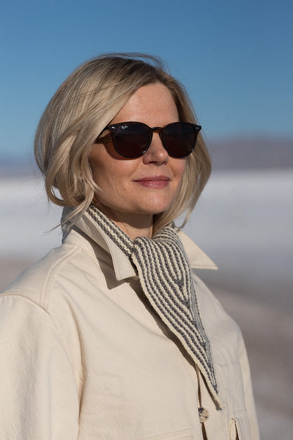 Wendover Scarf | zarte Streifen aus Far von Woolfolk