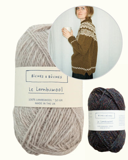 Maglione Afterparty Lambswool Edition | classico maglione norvegese in Le Lambswool di Biches & Bûches