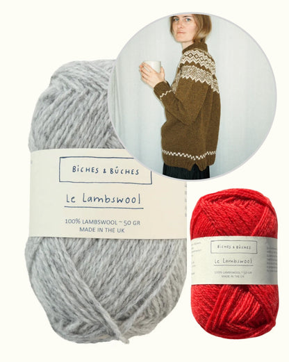 Maglione Afterparty Lambswool Edition | classico maglione norvegese in Le Lambswool di Biches & Bûches