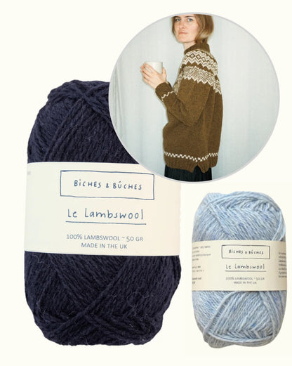 Maglione Afterparty Lambswool Edition | classico maglione norvegese in Le Lambswool di Biches & Bûches