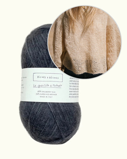 Agnes-sweater | sart oversizebluse i Le Gros Silk & Mohair fra Biches & Bûches