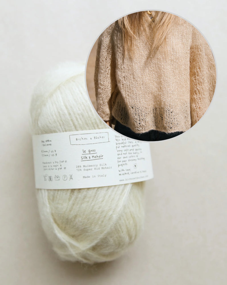 Agnes-sweater | sart oversizebluse i Le Gros Silk & Mohair fra Biches & Bûches