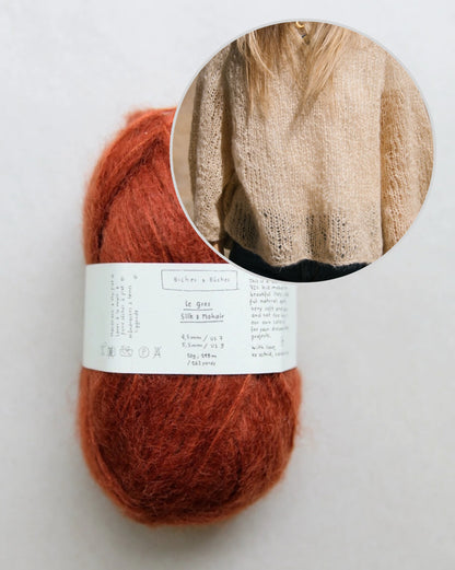 Agnes-sweater | sart oversizebluse i Le Gros Silk & Mohair fra Biches & Bûches