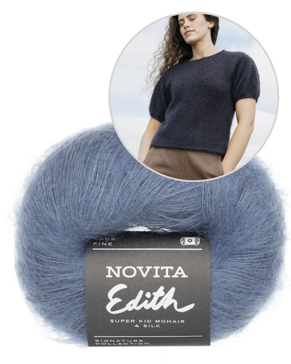 Aina Sweater - Laine x Novita | Delicate shirt from Edith by Novita