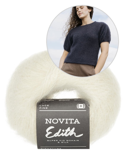 Aina Sweater - Laine x Novita | Delicate shirt from Edith by Novita