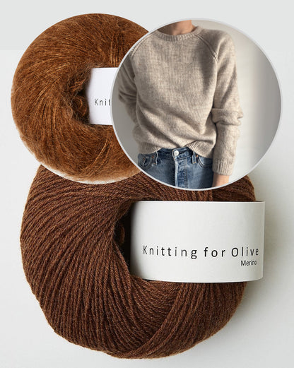 Aldeburgh Sweater | fine cable details made from Merino and Soft Silk Mohair by Knitting for Olive