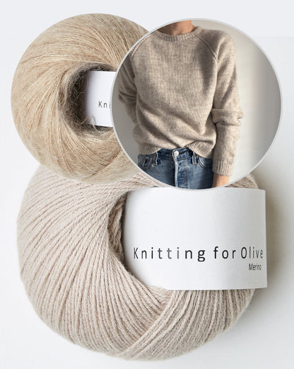 Aldeburgh Sweater | fine cable details made from Merino and Soft Silk Mohair by Knitting for Olive