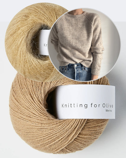 Aldeburgh Sweater | fine cable details made from Merino and Soft Silk Mohair by Knitting for Olive
