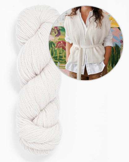 Valo Vest | lightweight wrap vest made from Tynd by Woolfolk