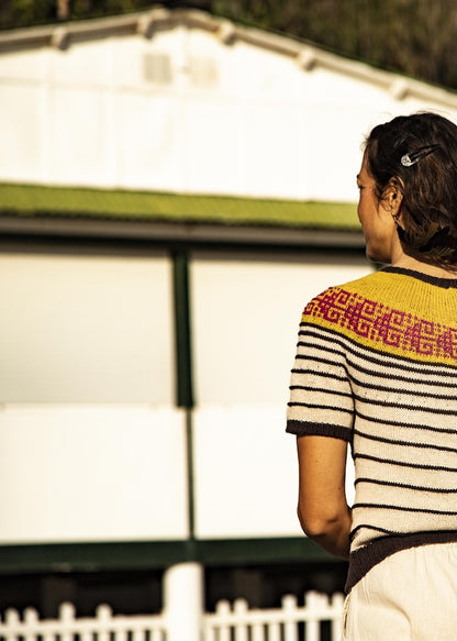 Amaru Top | Streifen und sommerliche Muster aus Puno von Pascuali