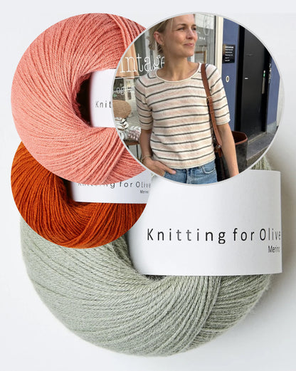 Amélie Tee | dreifarbig mit Merino von Knitting for Olive