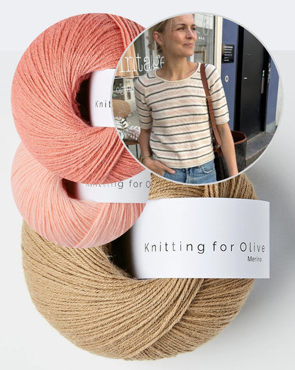 Amélie Tee | dreifarbig mit Merino von Knitting for Olive