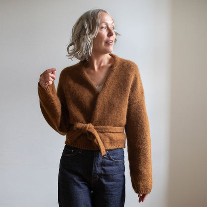Fold Wrap | naisellinen atlas- ja Tynn Silk Mohair -kietaisutakki Sandnes Garnilta
