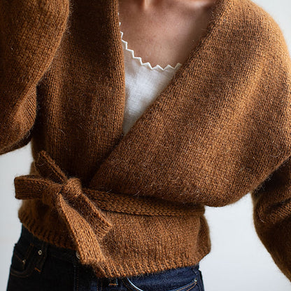Fold Wrap | naisellinen atlas- ja Tynn Silk Mohair -kietaisutakki Sandnes Garnilta