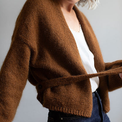 Fold Wrap | naisellinen atlas- ja Tynn Silk Mohair -kietaisutakki Sandnes Garnilta