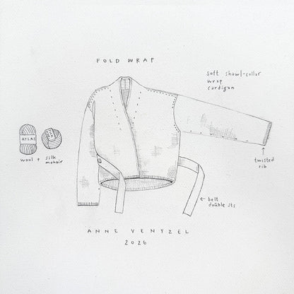 Fold Wrap | naisellinen atlas- ja Tynn Silk Mohair -kietaisutakki Sandnes Garnilta