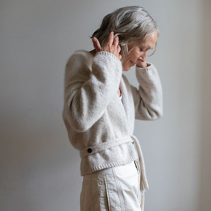 Fold Wrap | naisellinen atlas- ja Tynn Silk Mohair -kietaisutakki Sandnes Garnilta