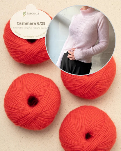 Arrow-pusero | erittäin imarteleva ja pehmeä, valmistettu Pascualin Cashmere 6/28 -langasta