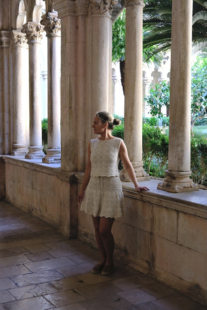 Solène Skirt | delicate pattern made from Pure Silk by Knitting for Olive