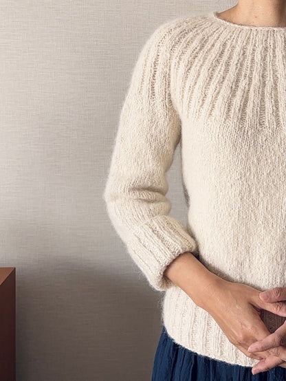Yukiho Sweater | blød og enkel i Le Coton & Alpaca fra Biches & Bûches