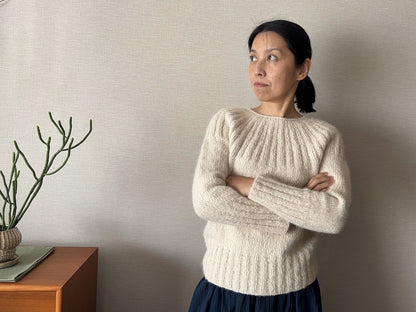 Yukiho Sweater | blød og enkel i Le Coton & Alpaca fra Biches & Bûches