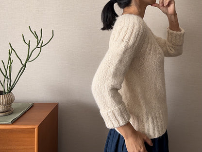 Yukiho Sweater | blød og enkel i Le Coton & Alpaca fra Biches & Bûches