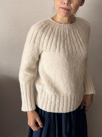 Yukiho Sweater | blød og enkel i Le Coton & Alpaca fra Biches & Bûches