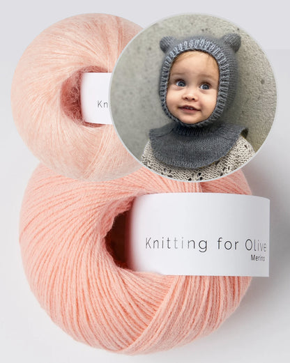 Baby Bear Balaclava mit Merino und Soft Silk Mohair von Knitting for Olive 14