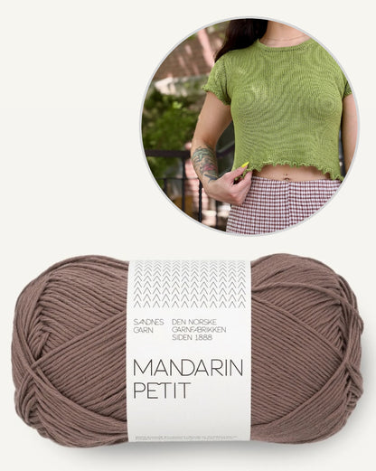 T-shirt Baby Gem | charmantes volant en Mandarin Petit de Sandnes Garn