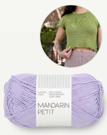 T-shirt Baby Gem | charmantes volant en Mandarin Petit de Sandnes Garn