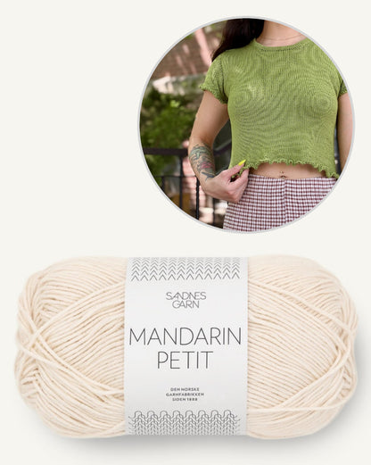 T-shirt Baby Gem | charmantes volant en Mandarin Petit de Sandnes Garn