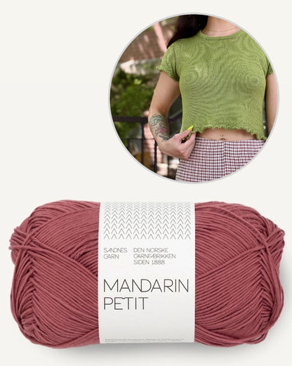 T-shirt Baby Gem | charmantes volant en Mandarin Petit de Sandnes Garn
