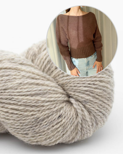 Maglione Barbara | maniche a pipistrello in Semilla Melange di BC Garn