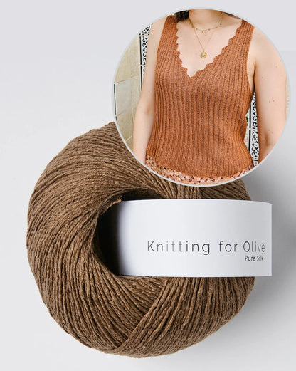 Bedruthan Camisole | inspired by cliff coast made from Pure Silk by Knitting for Olive