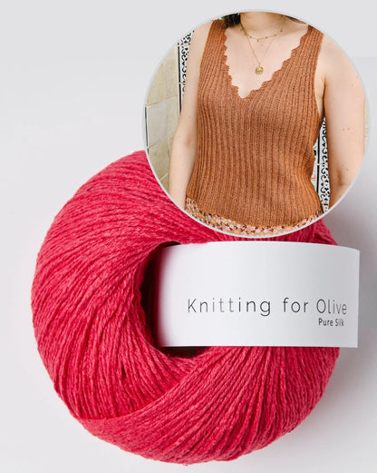 Bedruthan Camisole | inspired by cliff coast made from Pure Silk by Knitting for Olive