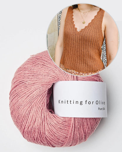 Bedruthan Camisole | inspired by cliff coast made from Pure Silk by Knitting for Olive