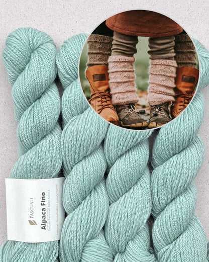 Beinstulpen Wiesenblume | bezaubernd schön aus Alpaca Fino von Pascuali