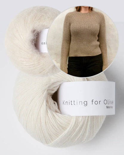 Bellis Rib Shirt | Motif délicat en mérinos et soft silk mohair