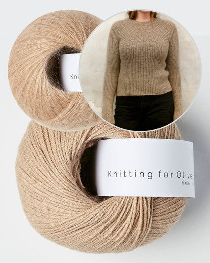 Bellis Rib Shirt | Motif délicat en mérinos et soft silk mohair